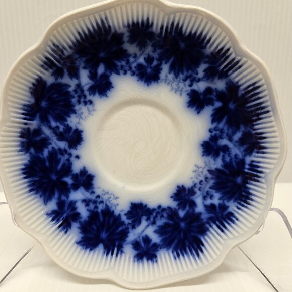 Vintage Vinranka By Gefle Flat Cup and Saucer Set Sweden Flow Blue - Picture 7 of 8